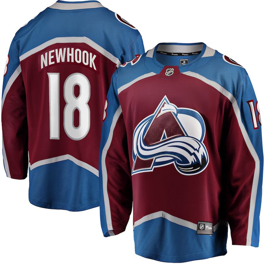 Men Colorado Avalanche 18 Alex Newhook Fanatics Branded Burgundy Home Breakaway Player NHL Jersey